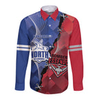 Personalised Kangaroos And Bombers Football Long Sleeve Button Shirt Sporty Version