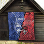 Personalised Kangaroos And Bombers Football Quilt Sporty Version