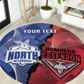 Personalised Kangaroos And Bombers Football Round Carpet Sporty Version
