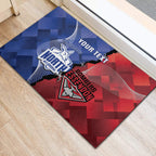 Personalised Kangaroos And Bombers Football Rubber Doormat Sporty Version
