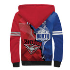 Personalised Kangaroos And Bombers Football Sherpa Hoodie Sporty Version