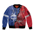 Personalised Kangaroos And Bombers Football Sleeve Zip Bomber Jacket Sporty Version