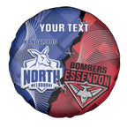 Personalised Kangaroos And Bombers Football Spare Tire Cover Sporty Version