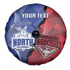 Personalised Kangaroos And Bombers Football Spare Tire Cover Sporty Version