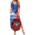 Personalised Kangaroos And Bombers Football Summer Maxi Dress Sporty Version