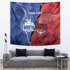 Personalised Kangaroos And Bombers Football Tapestry Sporty Version