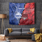 Personalised Kangaroos And Bombers Football Tapestry Sporty Version