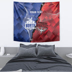 Personalised Kangaroos And Bombers Football Tapestry Sporty Version