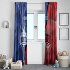 Personalised Kangaroos And Bombers Football Window Curtain Sporty Version