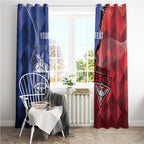 Personalised Kangaroos And Bombers Football Window Curtain Sporty Version