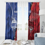 Personalised Kangaroos And Bombers Football Window Curtain Sporty Version