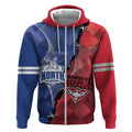 Personalised Kangaroos And Bombers Football Zip Hoodie Sporty Version