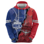 Personalised Kangaroos And Bombers Football Zip Hoodie Sporty Version