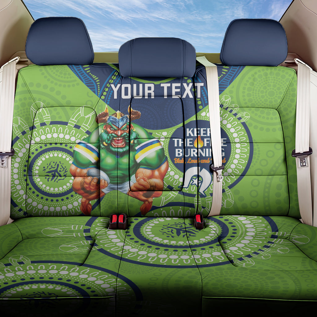 Custom NRL Raiders NAIDOC Week Back Car Seat Cover Keep The Fire Burning Indigenous Art