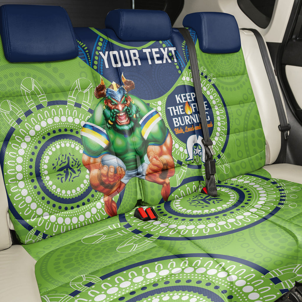 Custom NRL Raiders NAIDOC Week Back Car Seat Cover Keep The Fire Burning Indigenous Art