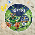 Custom NRL Raiders NAIDOC Week Beach Blanket Keep The Fire Burning Indigenous Art