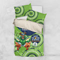 Custom NRL Raiders NAIDOC Week Bedding Set Keep The Fire Burning Indigenous Art