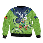 Custom NRL Raiders NAIDOC Week Bomber Jacket Keep The Fire Burning Indigenous Art