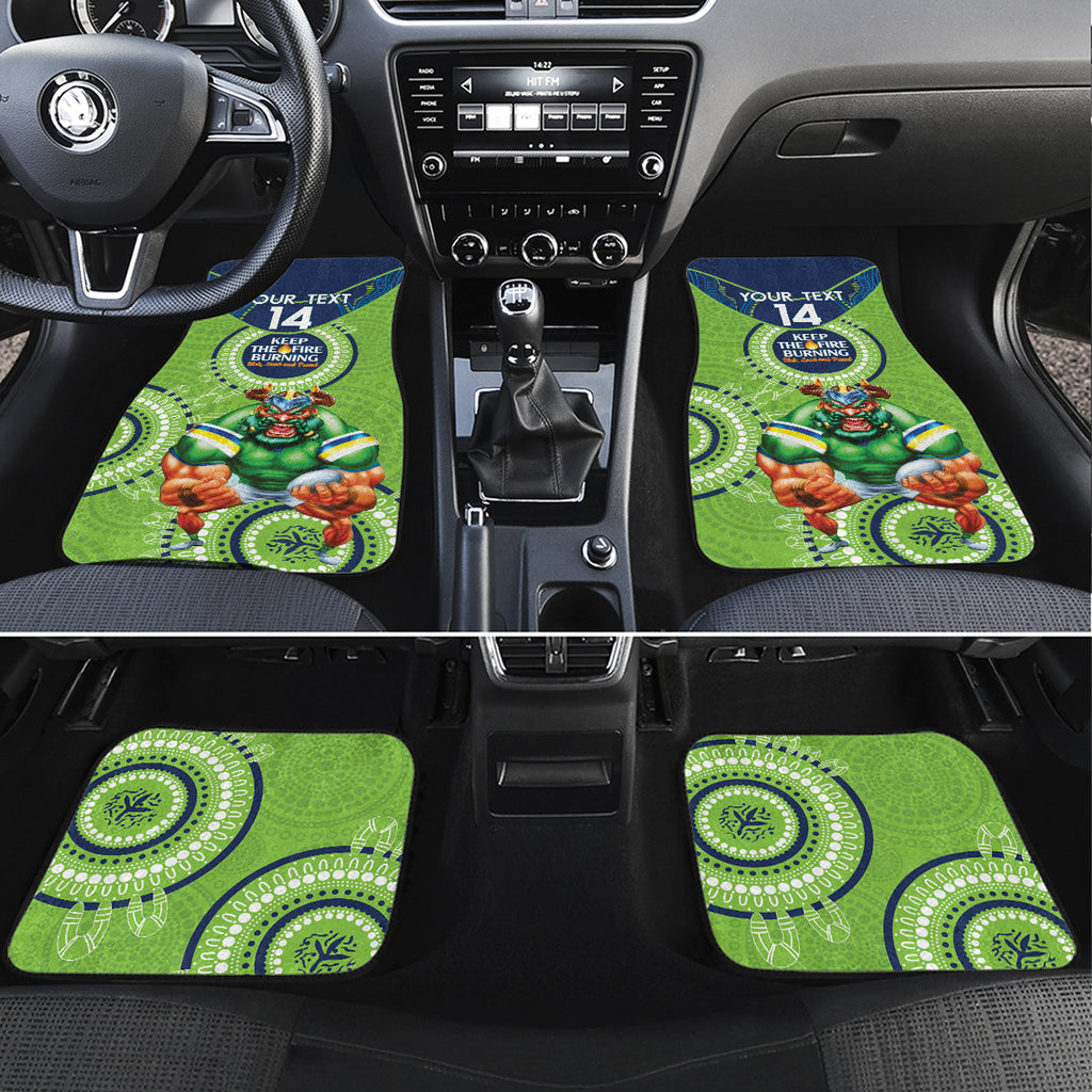 Custom NRL Raiders NAIDOC Week Car Mats Keep The Fire Burning Indigenous Art