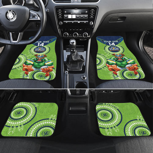 Custom NRL Raiders NAIDOC Week Car Mats Keep The Fire Burning Indigenous Art