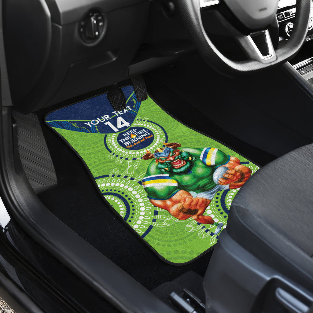 Custom NRL Raiders NAIDOC Week Car Mats Keep The Fire Burning Indigenous Art