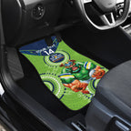 Custom NRL Raiders NAIDOC Week Car Mats Keep The Fire Burning Indigenous Art