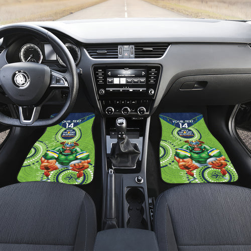 Custom NRL Raiders NAIDOC Week Car Mats Keep The Fire Burning Indigenous Art