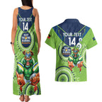Custom NRL Raiders NAIDOC Week Couples Matching Tank Maxi Dress and Hawaiian Shirt Keep The Fire Burning Indigenous Art