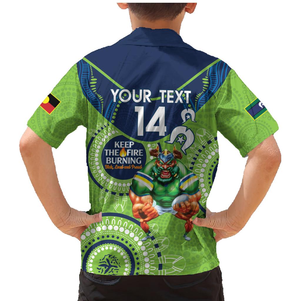 Custom NRL Raiders NAIDOC Week Family Matching Mermaid Dress and Hawaiian Shirt Keep The Fire Burning Indigenous Art