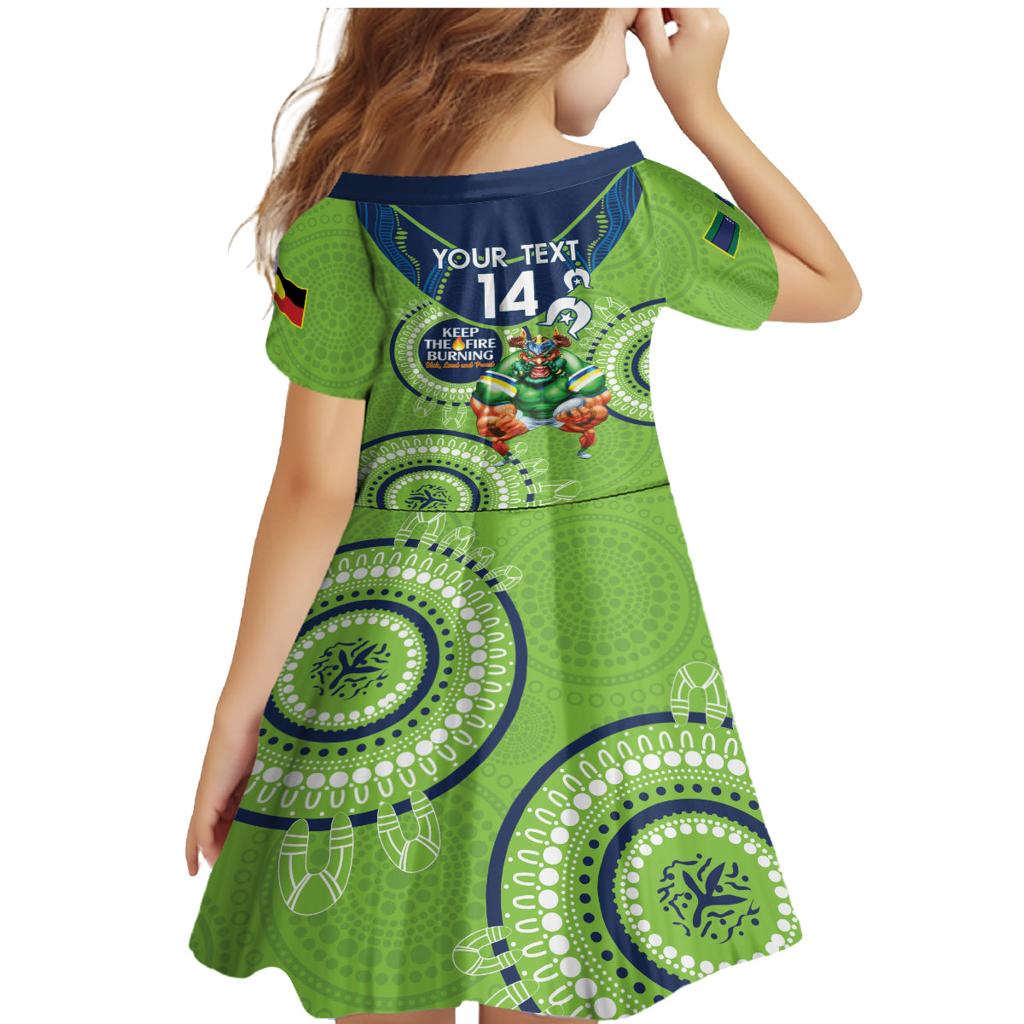 Custom NRL Raiders NAIDOC Week Family Matching Mermaid Dress and Hawaiian Shirt Keep The Fire Burning Indigenous Art