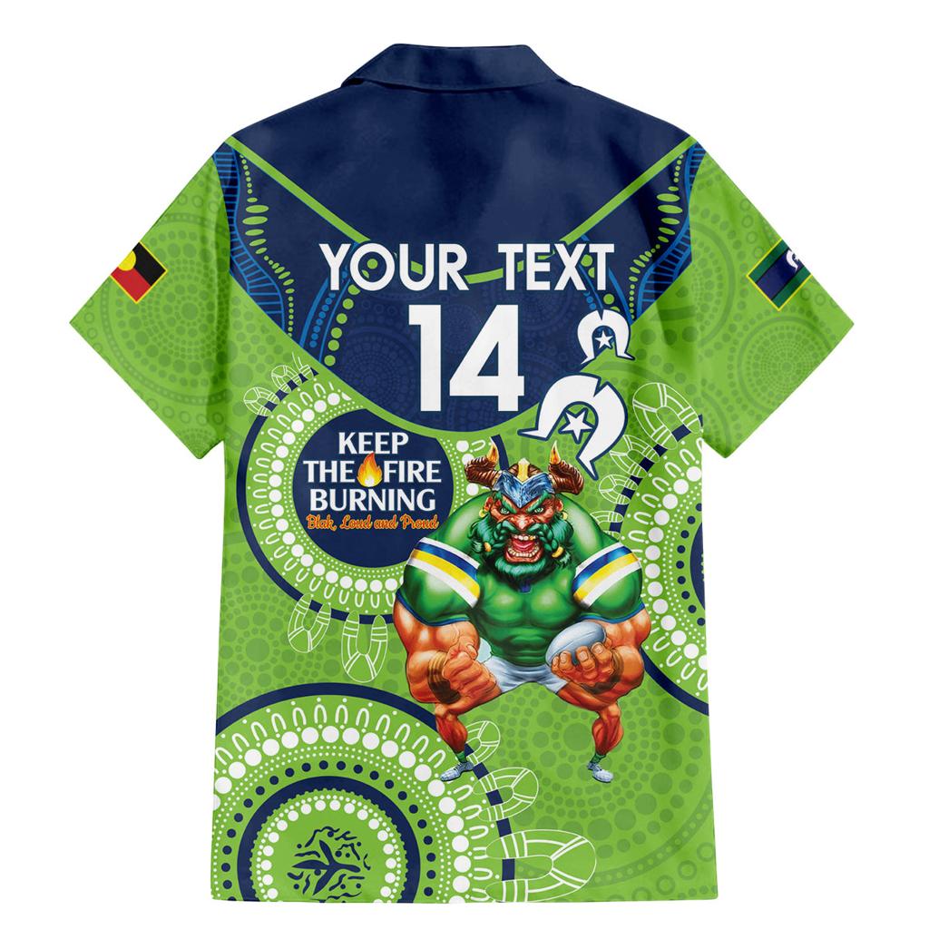 Custom NRL Raiders NAIDOC Week Family Matching Mermaid Dress and Hawaiian Shirt Keep The Fire Burning Indigenous Art