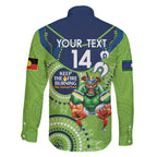 Custom NRL Raiders NAIDOC Week Family Matching Mermaid Dress and Hawaiian Shirt Keep The Fire Burning Indigenous Art