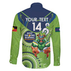 Custom NRL Raiders NAIDOC Week Family Matching Short Sleeve Bodycon Dress and Hawaiian Shirt Keep The Fire Burning Indigenous Art