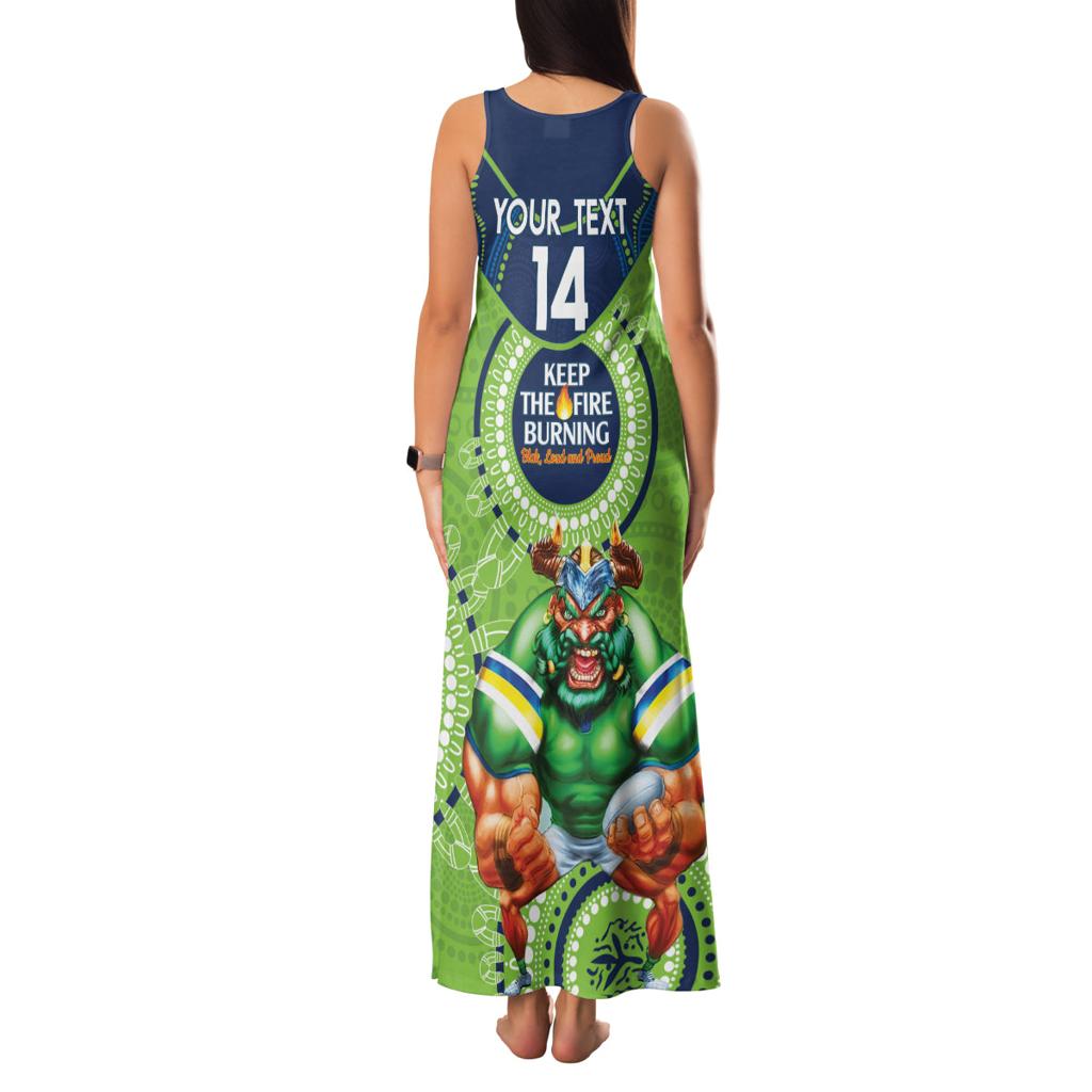 Custom NRL Raiders NAIDOC Week Family Matching Tank Maxi Dress and Hawaiian Shirt Keep The Fire Burning Indigenous Art