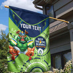 Custom NRL Raiders NAIDOC Week Garden Flag Keep The Fire Burning Indigenous Art
