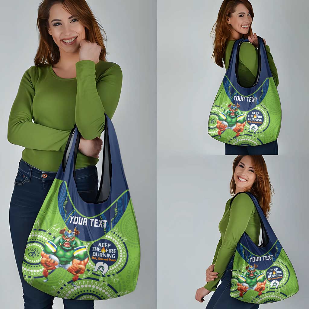 Custom NRL Raiders NAIDOC Week Grocery Bag Keep The Fire Burning Indigenous Art
