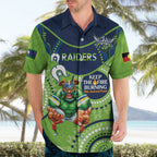 Custom NRL Raiders NAIDOC Week Hawaiian Shirt Keep The Fire Burning Indigenous Art