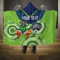 Custom NRL Raiders NAIDOC Week Hooded Blanket Keep The Fire Burning Indigenous Art