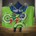 Custom NRL Raiders NAIDOC Week Hooded Blanket Keep The Fire Burning Indigenous Art