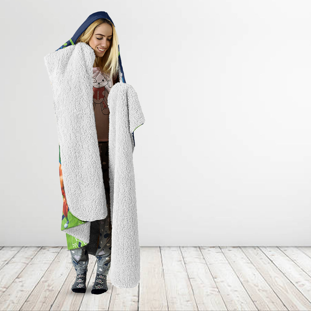 Custom NRL Raiders NAIDOC Week Hooded Blanket Keep The Fire Burning Indigenous Art