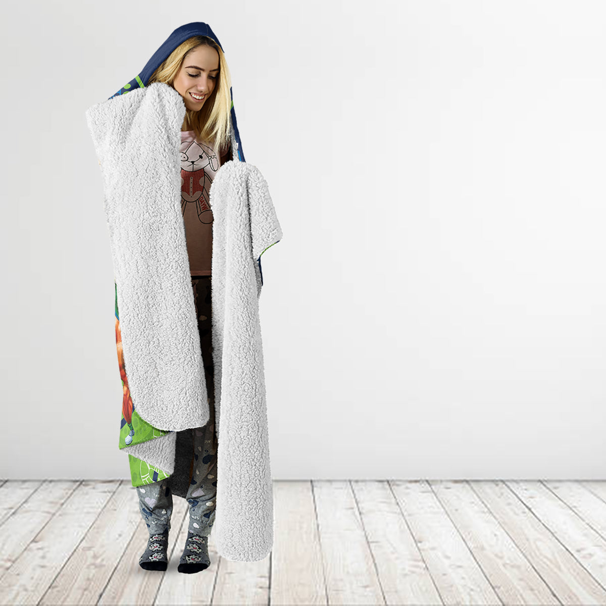 Custom NRL Raiders NAIDOC Week Hooded Blanket Keep The Fire Burning Indigenous Art