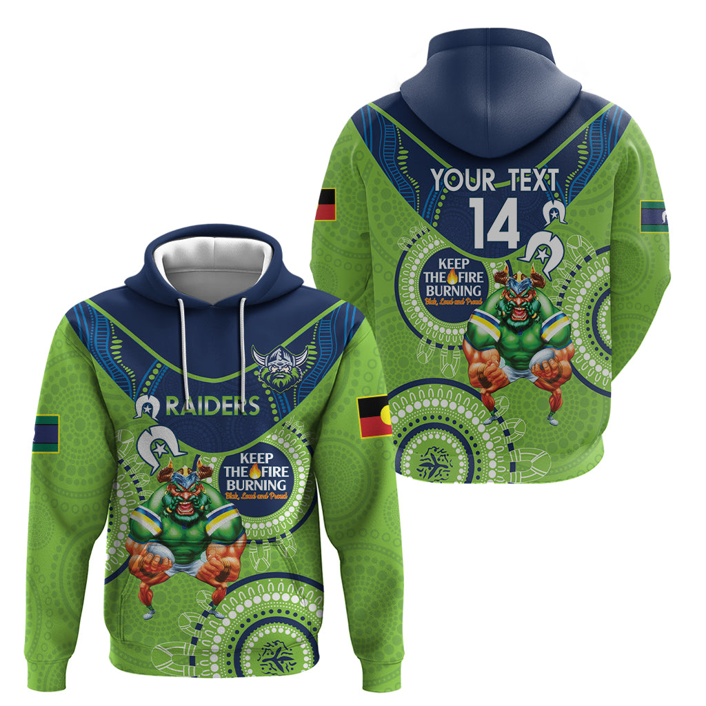 Custom NRL Raiders NAIDOC Week Hoodie Keep The Fire Burning Indigenous Art