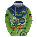 Custom NRL Raiders NAIDOC Week Hoodie Keep The Fire Burning Indigenous Art