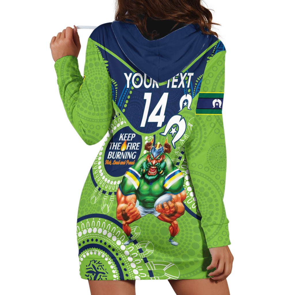Custom NRL Raiders NAIDOC Week Hoodie Dress Keep The Fire Burning Indigenous Art