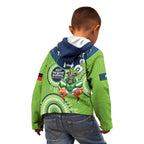 Custom NRL Raiders NAIDOC Week Kid Hoodie Keep The Fire Burning Indigenous Art