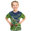 Custom NRL Raiders NAIDOC Week Kid T Shirt Keep The Fire Burning Indigenous Art