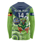 Custom NRL Raiders NAIDOC Week Long Sleeve Shirt Keep The Fire Burning Indigenous Art