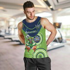 Custom NRL Raiders NAIDOC Week Men Tank Top Keep The Fire Burning Indigenous Art