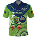 Custom NRL Raiders NAIDOC Week Polo Shirt Keep The Fire Burning Indigenous Art