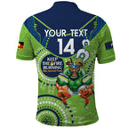 Custom NRL Raiders NAIDOC Week Polo Shirt Keep The Fire Burning Indigenous Art